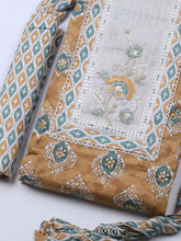 Embroidered Cotton Blend Unstitched Suit With Dupatta